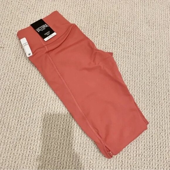 VS Rose Pink Knockout Tight Lace-Up Criss-Cross Workout Leggings - Picture 4 of 6